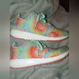 Girls size 1 Tie dye new balance shoes